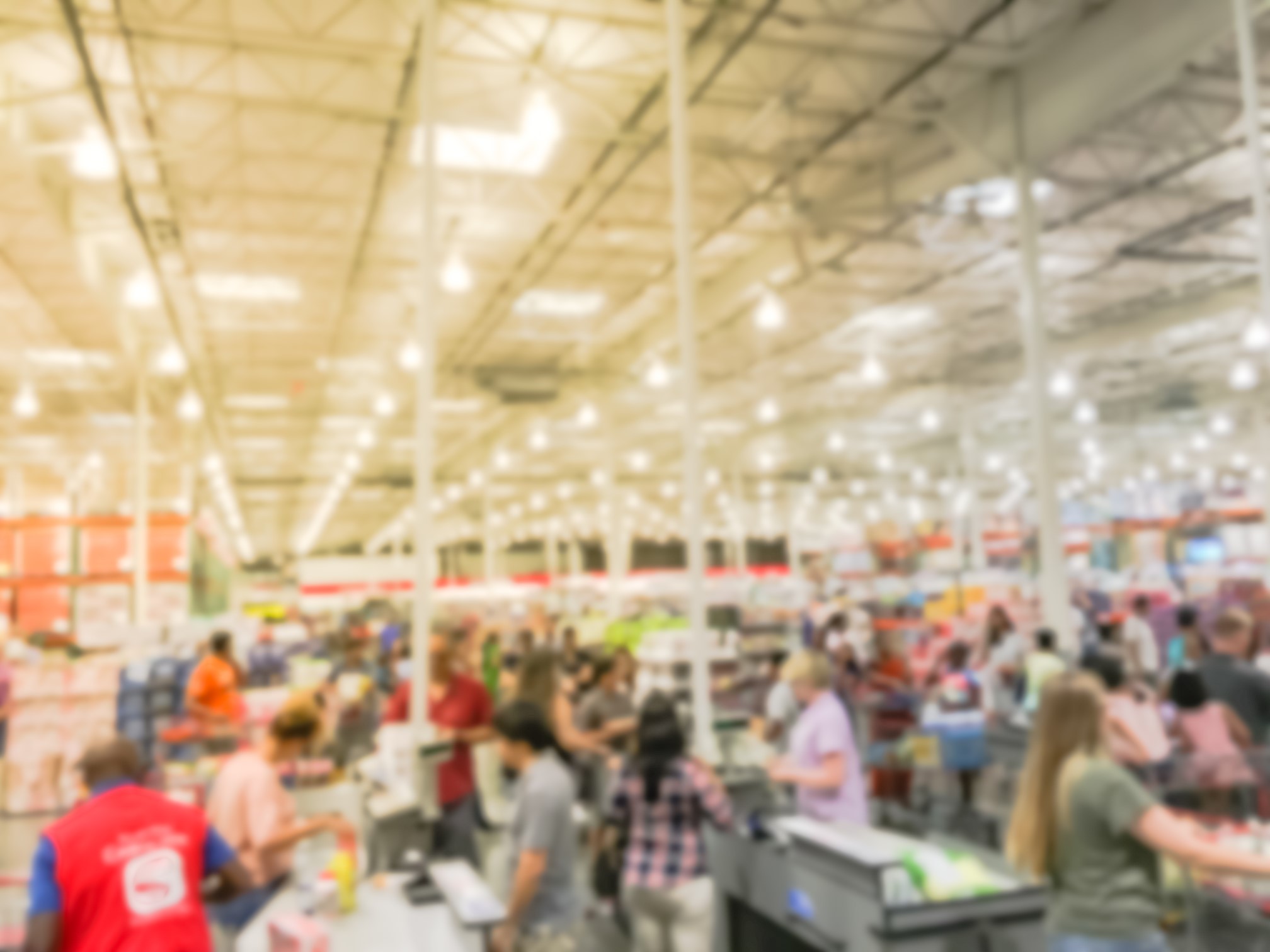 blurry photo of a busy store